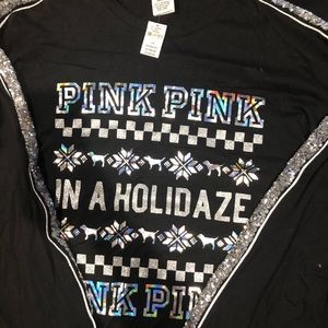 NWT Victoria Secret PINK Holiday Long Sleeve